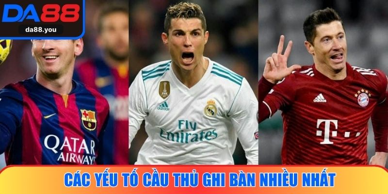 Các yếu tố cầu thủ ghi bàn nhiều nhất