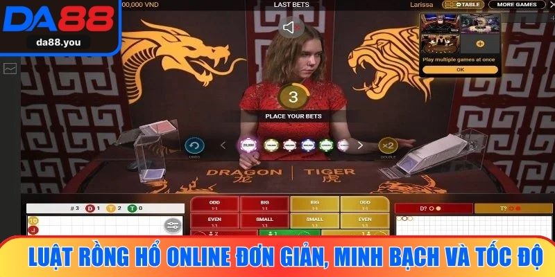Luật Rồng Hổ Online đơn giản, minh bạch và tốc độ trong vài giây
